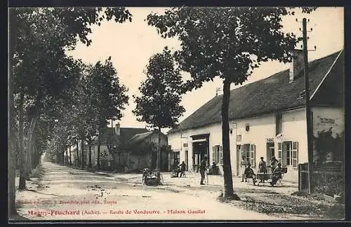 AK Magny-Fouchard, Route de Vendeuvre, Maison Goullet
