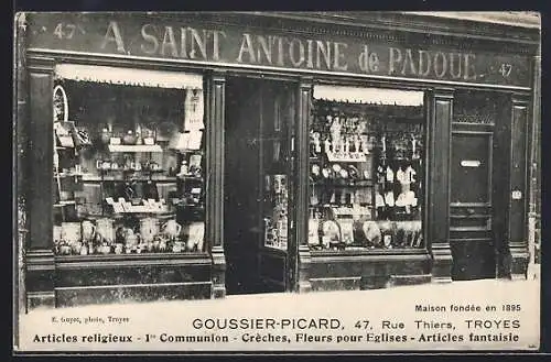 AK Troyes, Boutique A Saint Antoine de Padoue, articles religieux et fantaisie