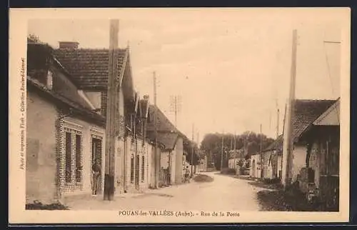 AK Pouan-les-Vallées, Rue de la Poste