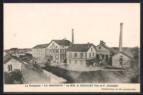 AK Arcis-sur-Aube, La Brasserie La Moderne de MM. A. Schmidt Fils et F. Johner