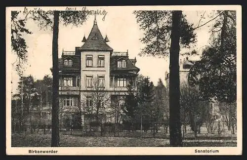 AK Birkenwerder, Blick auf das Sanatorium