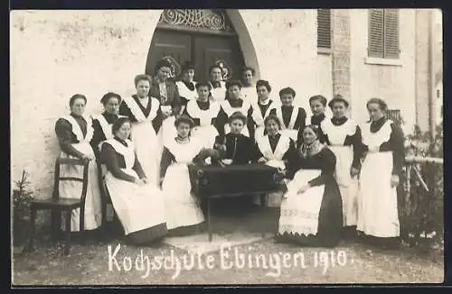 AK Ebingen, Gruppenbilder der Schüler der Kochschule 1910
