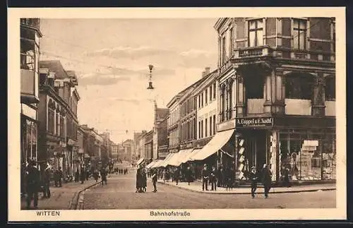 AK Witten, Geschäfte in der Bahnhofstrasse