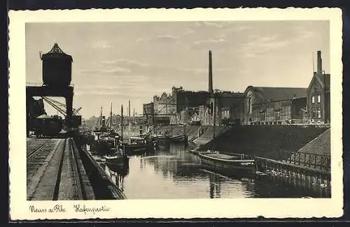AK Neuss a. Rh., Hafenpartie