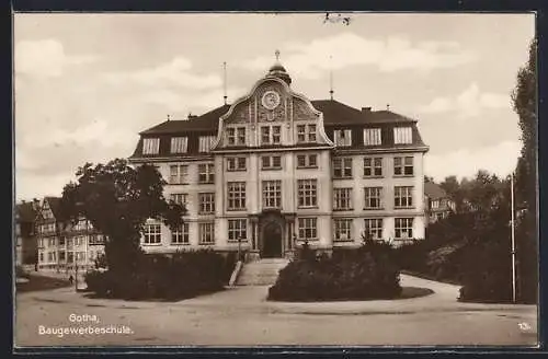 AK Gotha, Strassenpartie an der Bauernschule