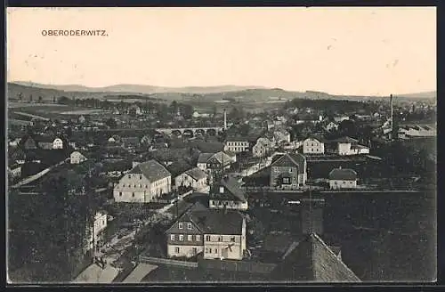AK Oberoderwitz, Teilansicht mit Strassenpartie
