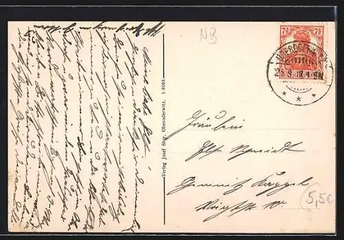 AK Oberoderwitz, Teilansicht mit Strassenpartie