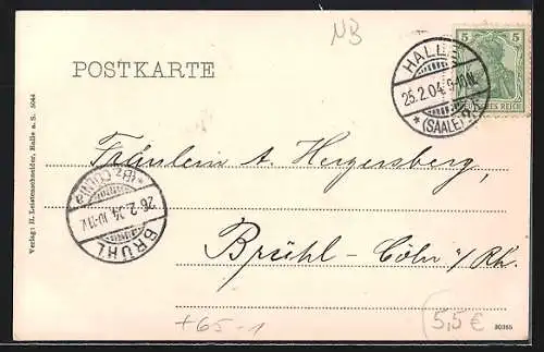 AK Halle a. S., Hauptbahnhof mit Strassenbahn