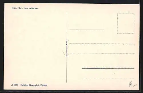 AK Basel, Partie mit der Missionsstrasse