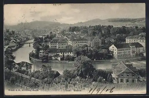 AK Baden, Teilansicht mit Fluss