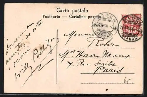 AK Baden, Teilansicht mit Fluss