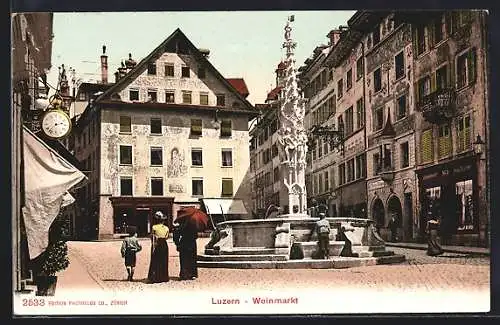 AK Luzern, Geschäfte am Weinmarkt