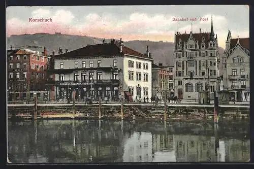 AK Rorschach, Bahnhof und Post