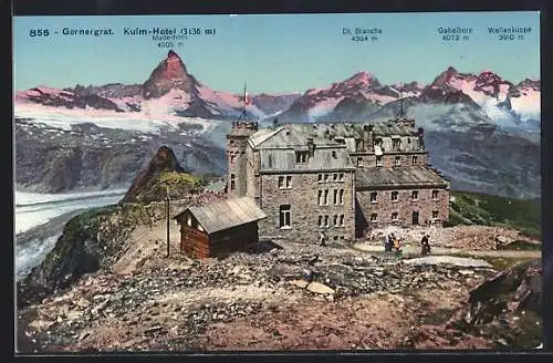 AK Gornergrat, Kulm-Hotel und Matterhorn