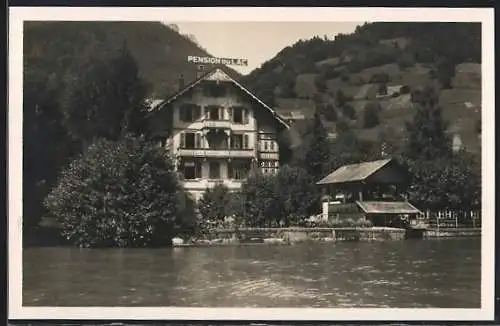 AK Merligen, Pension du Lac vom See aus