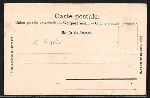 AK Filzbach, Panorama-Ansicht mit Mattstock