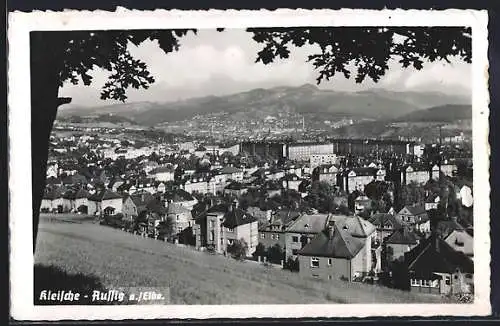 AK Aussig / Usti-Kleische, Blick über die Dächer