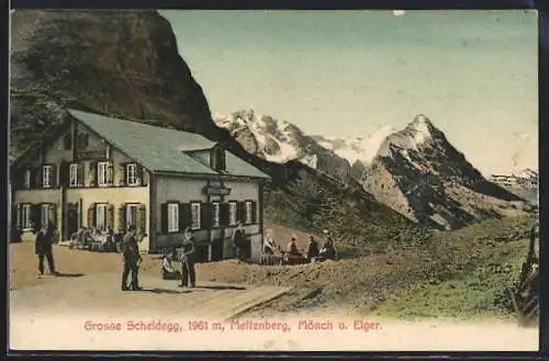 AK Grindelwald, Hotel Grosse Scheidegg mit Mettenberg
