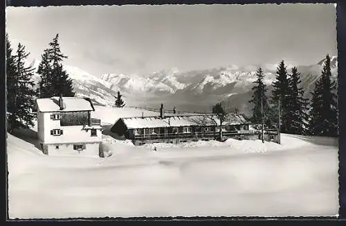 AK Vermala, Restaurant du Cervin, Monte Leone, Simplon, Winteransicht