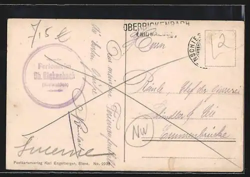 AK Oberrickenbach, Motiv mit den Wallenstöcken