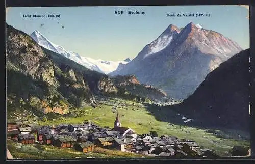 AK Evolene, Gesamtansicht des Ortes