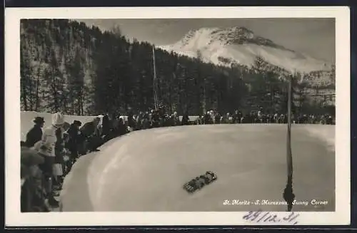 AK St. Moritz, S. Murezzan, Sunny Corner, Schlittenbahn