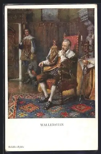 Künstler-AK M.Munk Nr.1113: Szene aus Schiller`s Wallenstein