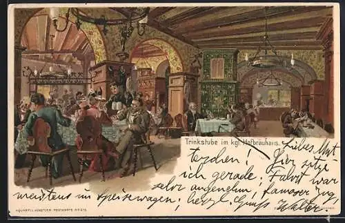 AK Münchner Hofbräuhaus, Trinkstube im Hofbräuhaus