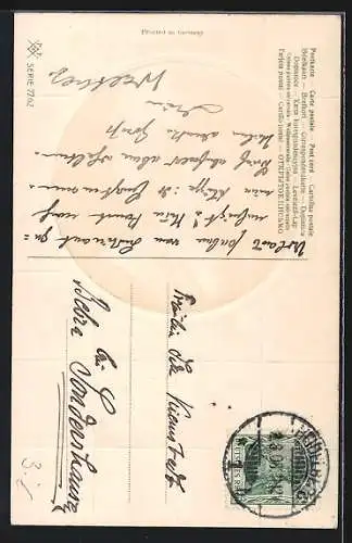 AK Portrait niederländische Frau mit Kopftuch