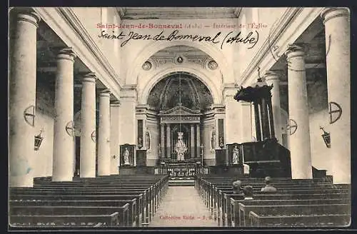 AK Saint-Jean-de-Bonneval, Intérieur de l`église