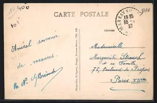 AK Marnay-sur-Seine, Le Pont et vue sur l`église