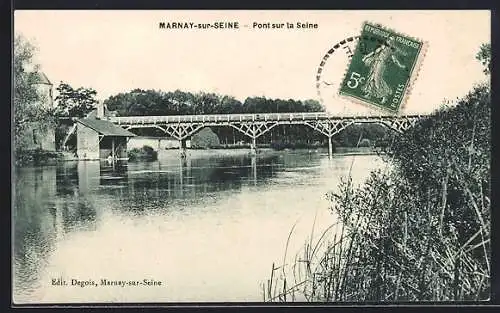AK Marnay-sur-Seine, Pont sur la Seine