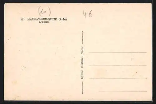 AK Marnay-sur-Seine, L`Église et le pont sur la Seine