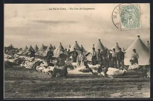 AK Mailly, La Vie au Camp, Un Coin de Campement