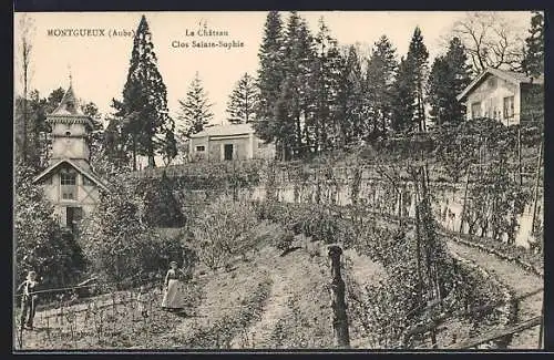 AK Montgueux, Le Château Clos Sainte-Sophie et son jardin en terrasse