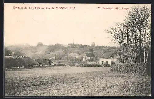 AK Montgueux, Vue du village et campagne environnante
