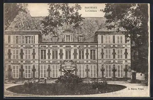 AK Barberey, Le Château majestueux avec jardin à l`avant