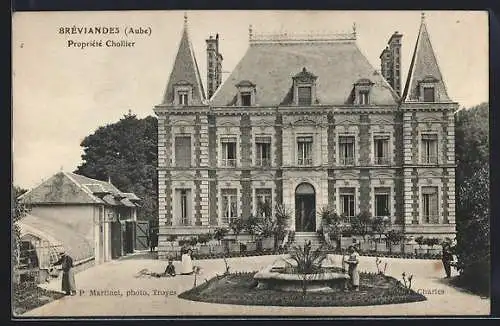 AK Bréviandes, Propriété Cholier et jardin frontal élégant