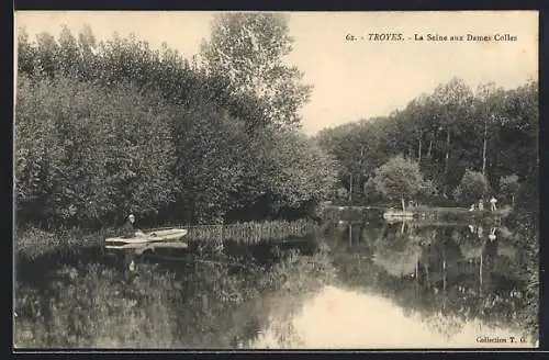 AK Troyes, La Seine aux Dames Colles