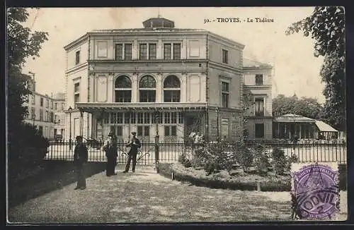 AK Troyes, Le Théâtre et ses jardins élégants