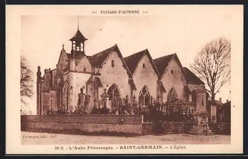 AK Saint-Germain, L`église en automne
