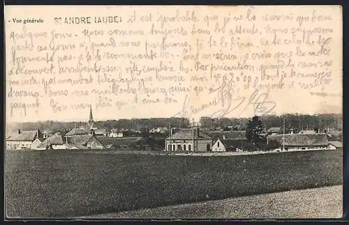 AK Saint-André, Vue générale du village avec église