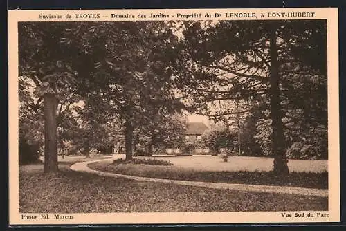 AK Pont-Hubert, Domaine des Jardins, Vue Sud du Parc