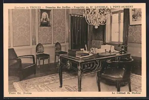 AK Pont-Hubert, Le Cabinet du Docteur au Domaine des Jardins, Propriété du Dr Lenoble