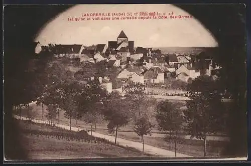 AK Landreville, vue depuis la Côte des Ormes avec jumelle
