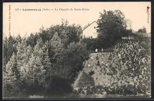 AK Landreville, La Chapelle de Sainte-Béline entourée de verdure