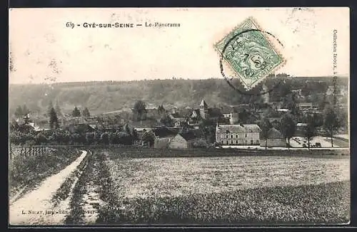 AK Gyé-sur-Seine, Le Panorama