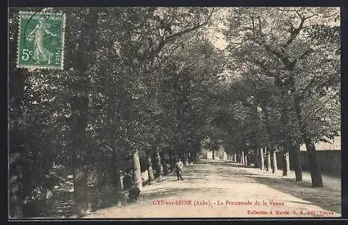AK Gyé-sur-Seine, La Promenade de la Vanne