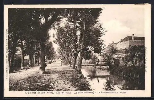 AK Gyé-sur-Seine, La Promenade de la Vanne