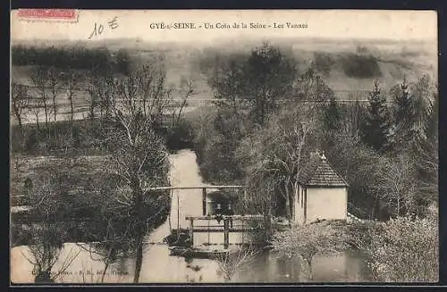AK Gyé-sur-Seine, Un Coin de la Seine, Les Vannes